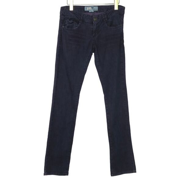 Y2k Jeans Joit Skinny Dark Wash Low Rise Jeans with Cute Bow Pockets 30" - Picture 2 of 7